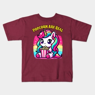 Popcorn Unicorn for Cinema lovers Kids T-Shirt